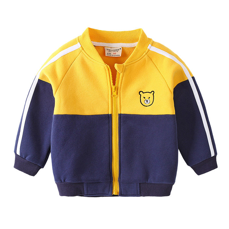 The Varsity Mascot: Cute Boy’s Baseball Uniform Jacket
