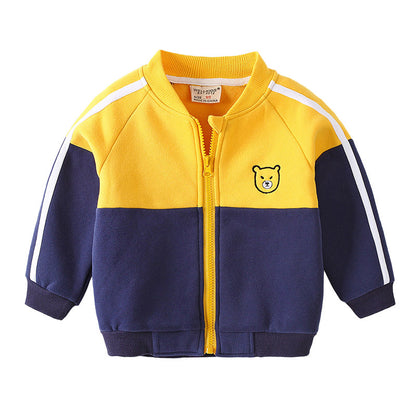 The Varsity Mascot: Cute Boy’s Baseball Uniform Jacket