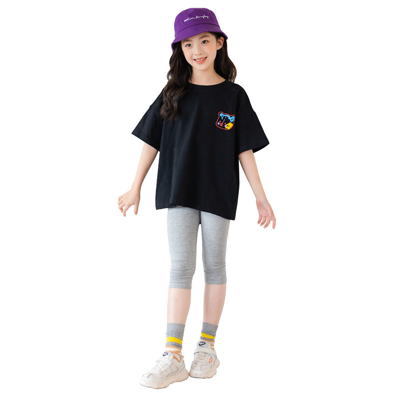 The Irregular Trend: Cartoon Half-Sleeve Asymmetrical Top