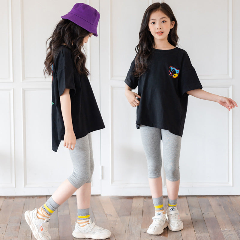 The Irregular Trend: Cartoon Half-Sleeve Asymmetrical Top