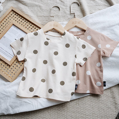 The Polka Dot Top: Baby Cotton Dot Summer T-Shirt