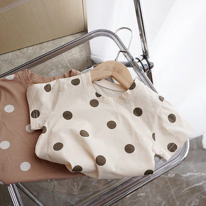 The Polka Dot Top: Baby Cotton Dot Summer T-Shirt