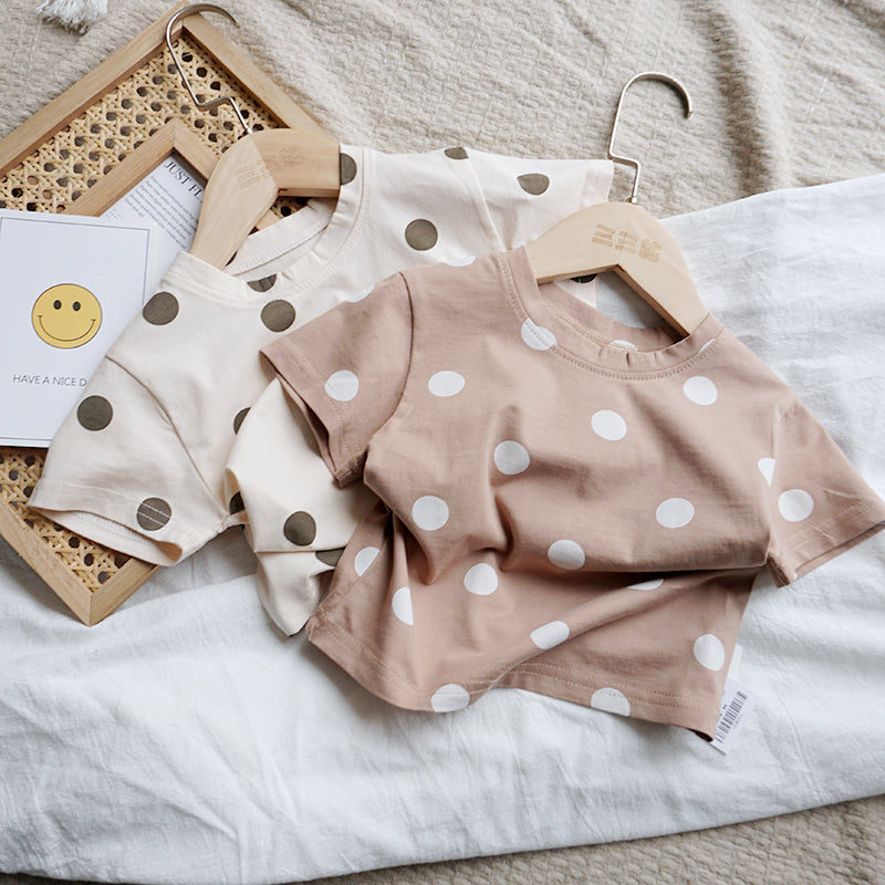 The Polka Dot Top: Baby Cotton Dot Summer T-Shirt