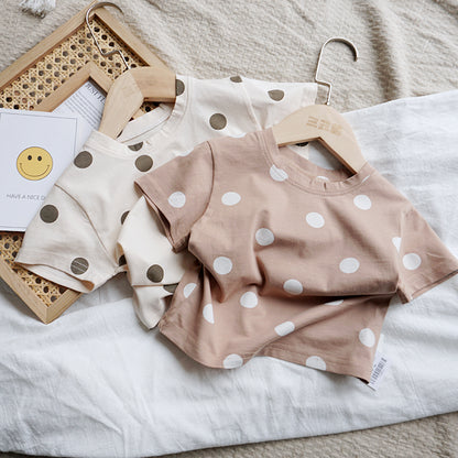 The Polka Dot Top: Baby Cotton Dot Summer T-Shirt