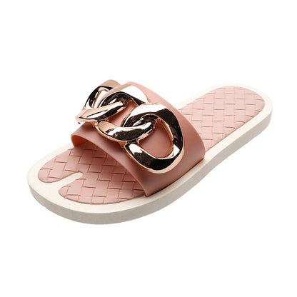 Fashion Metal Beach Sandals And Slippers