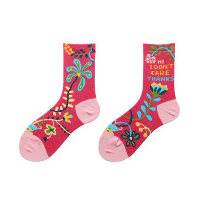 The Slouchy Artisan: Cotton Pile-Up Texture Socks for Women