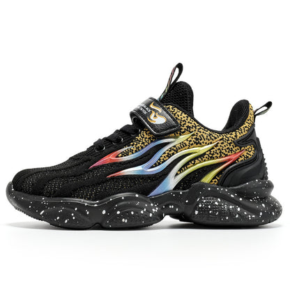 The Vintage Kinetic: Fashion Mesh Retro-Style Sneakers