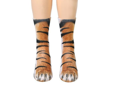 The Feline Paw: 3D Animal Paw Cute Long Socks