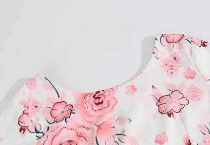 Printed short sleeve dress