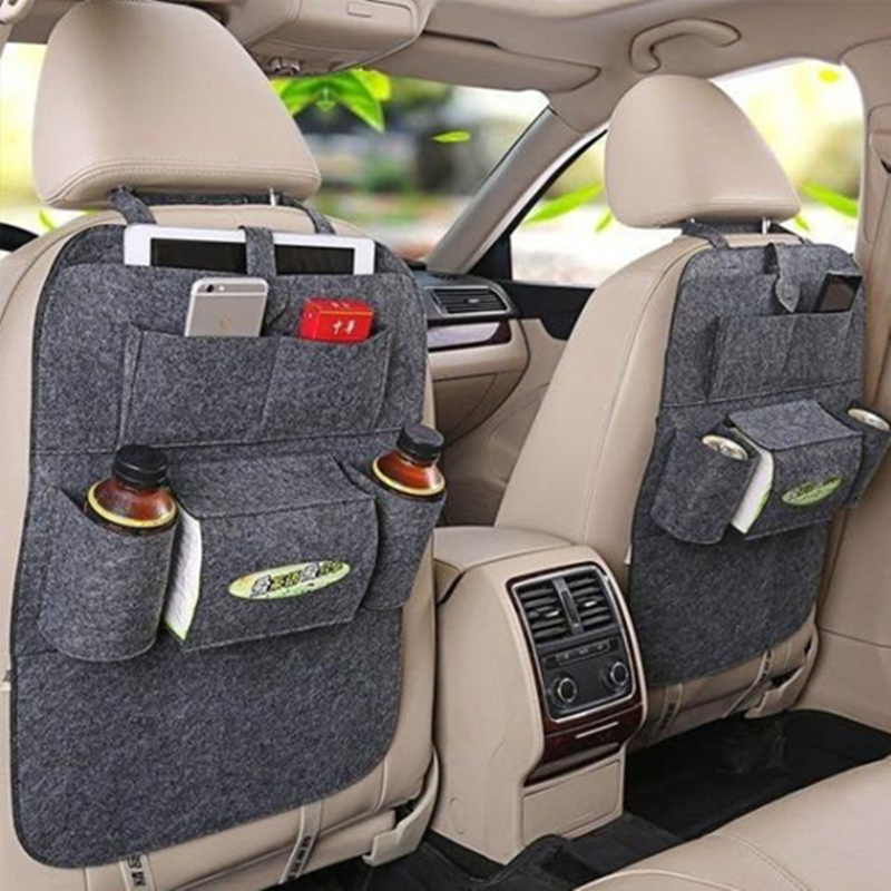Multi-Pocket Auto Seat Back Organizer | Car Storage Bag for Headrest & Console