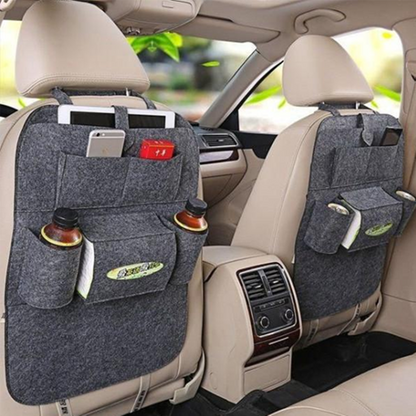Multi-Pocket Auto Seat Back Organizer | Car Storage Bag for Headrest & Console