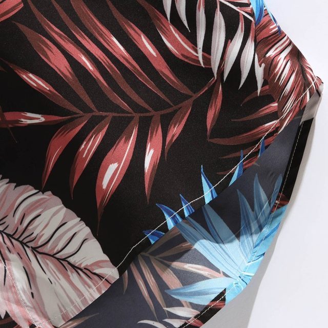 Printed button casual short sleeve