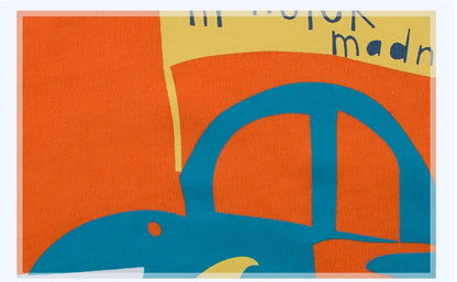 The Round Baseline: Boys’ Print Round-Neck Short-Sleeve T-Shirt