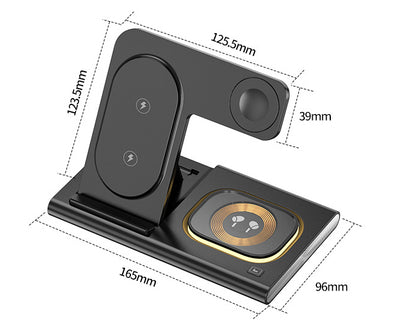 NightDock 3-in-1: 15W Magnetic Charging Stand with Ambient Night Light