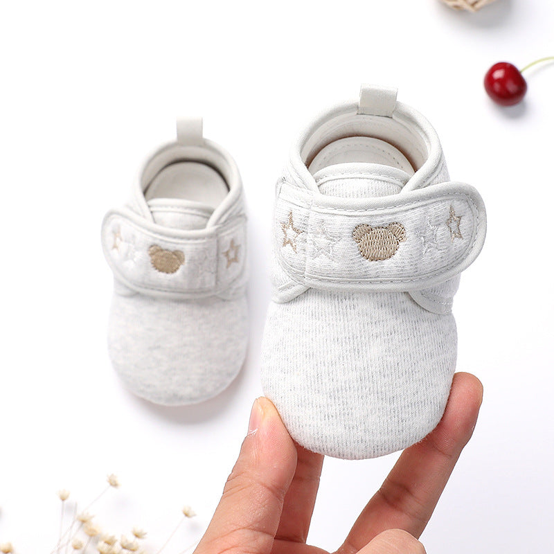 Shu cotton embroidered baby shoes