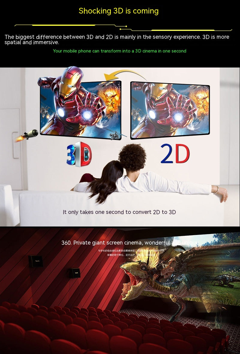 VRPhone 3D: Phone 3D VR Glasses Head-Mounted Virtual Reality Headset