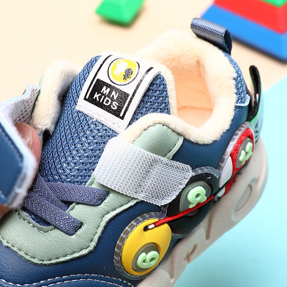 The Leather Hearth: Leather Short-Plush Boys’ Walking Cotton Shoes