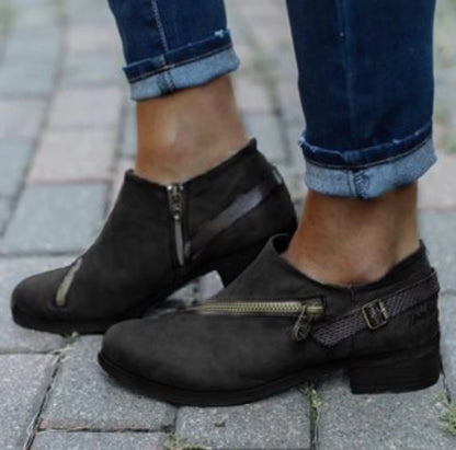 Best Mid Heel Boots For Women With Zipper Closure And Comfortable Ankle Support