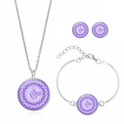 Mandala Flower Time Gemstone Necklace