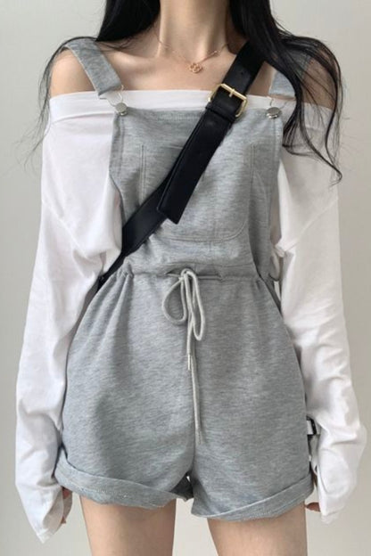 Overalls + Long-sleeved T-shirt