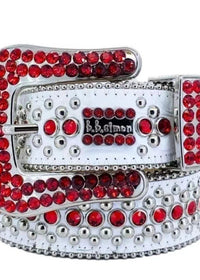 Five Rows Of Red Diamond White
