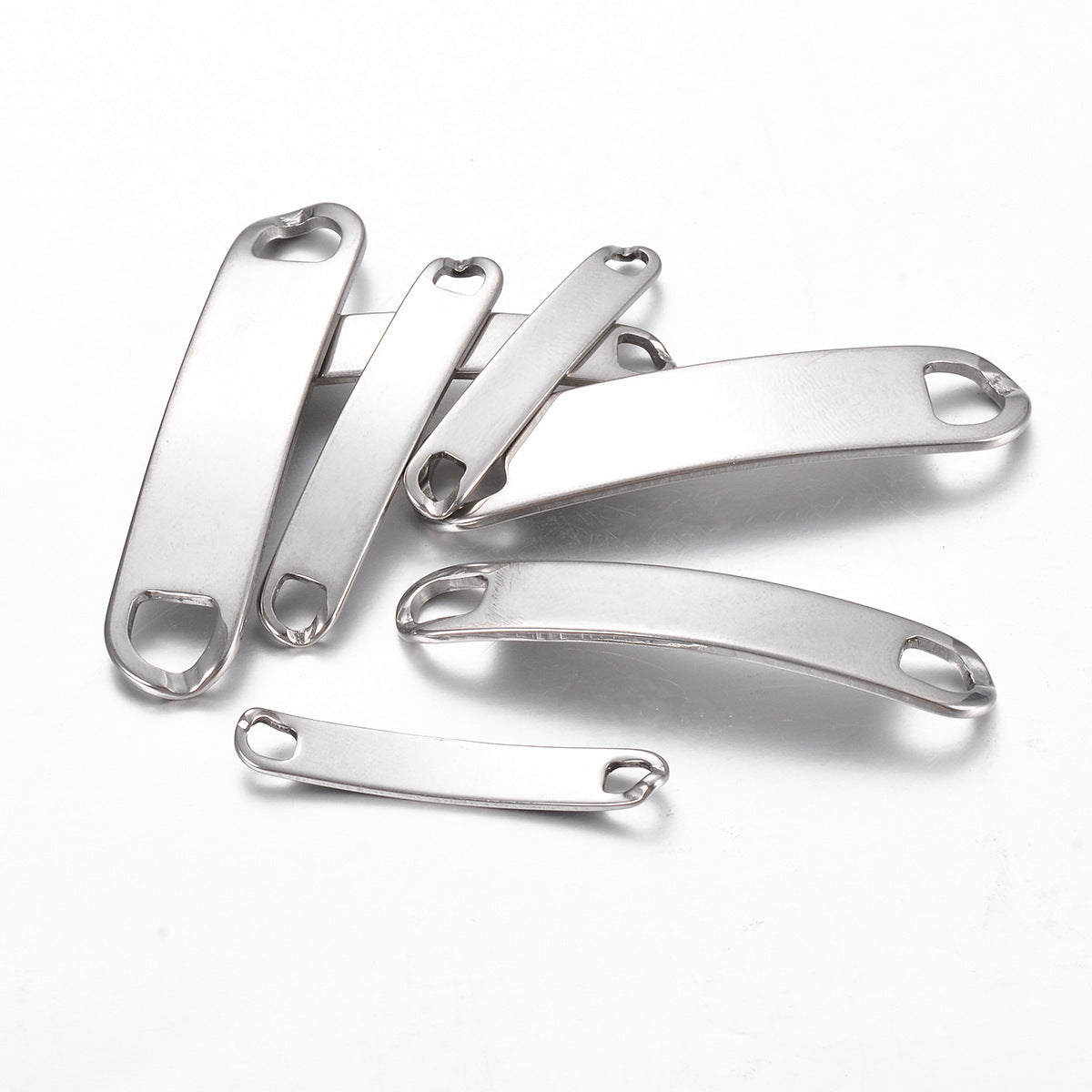 Stainless Steel Bracelet Connector Curved Plate