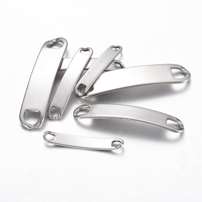 Stainless Steel Bracelet Connector Curved Plate