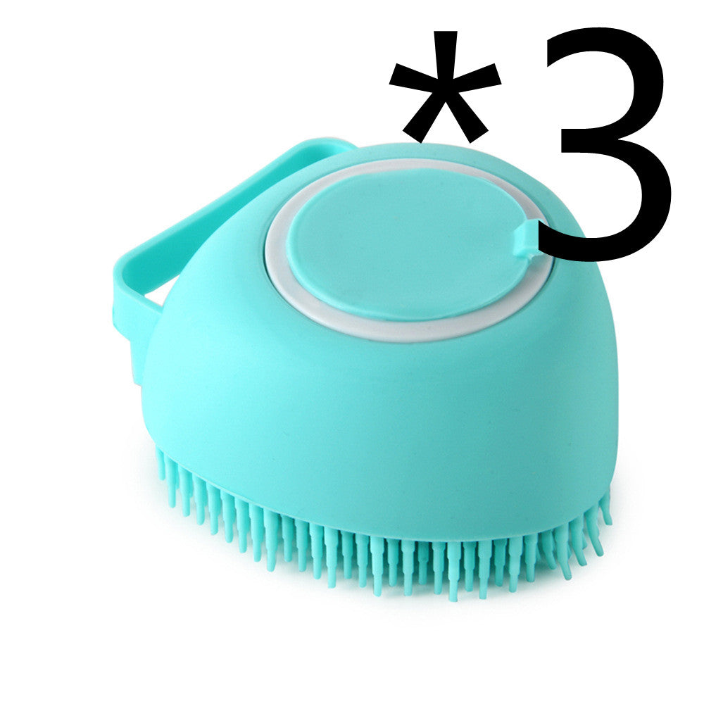 Silicone Pet Bathing & Massage Glove | Shampoo Dispensing Grooming Brush for Dogs & Cats