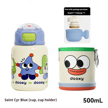 Academic Thermos: Children’s Straight-Drink School Water Bottle