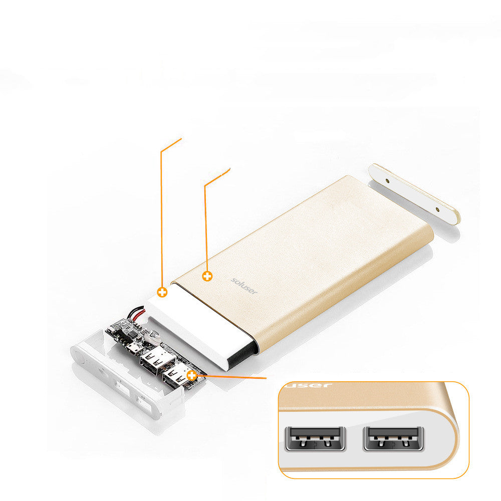SlimAlloy 12K: 12000mAh Ultra-Thin Aluminum Alloy Power Bank