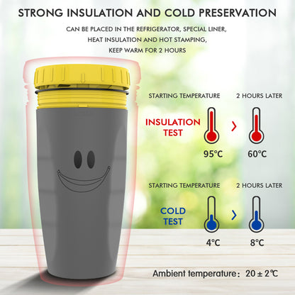 Double-Wall Insulated Travel Tumbler with Straw | Portable Spill-Resistant Sippy Cup for Adults & Kids