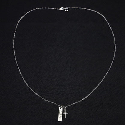 925 Silver Cross Pendant Necklace