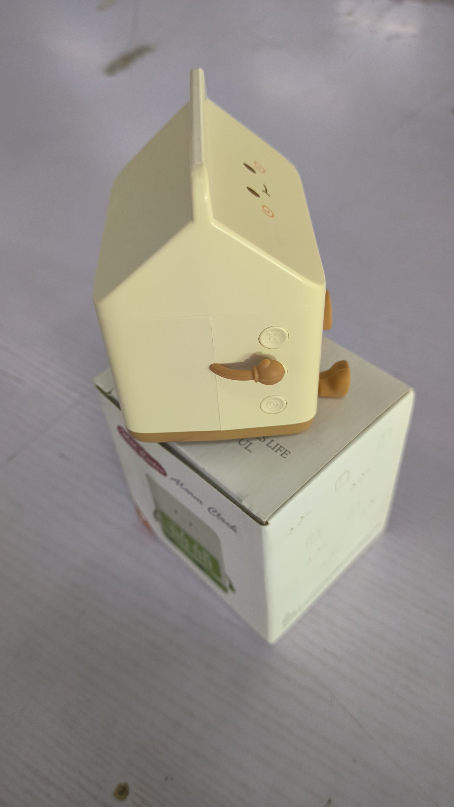 Smart Student Only Charging Cartoon Milk Carton Alarm Clock