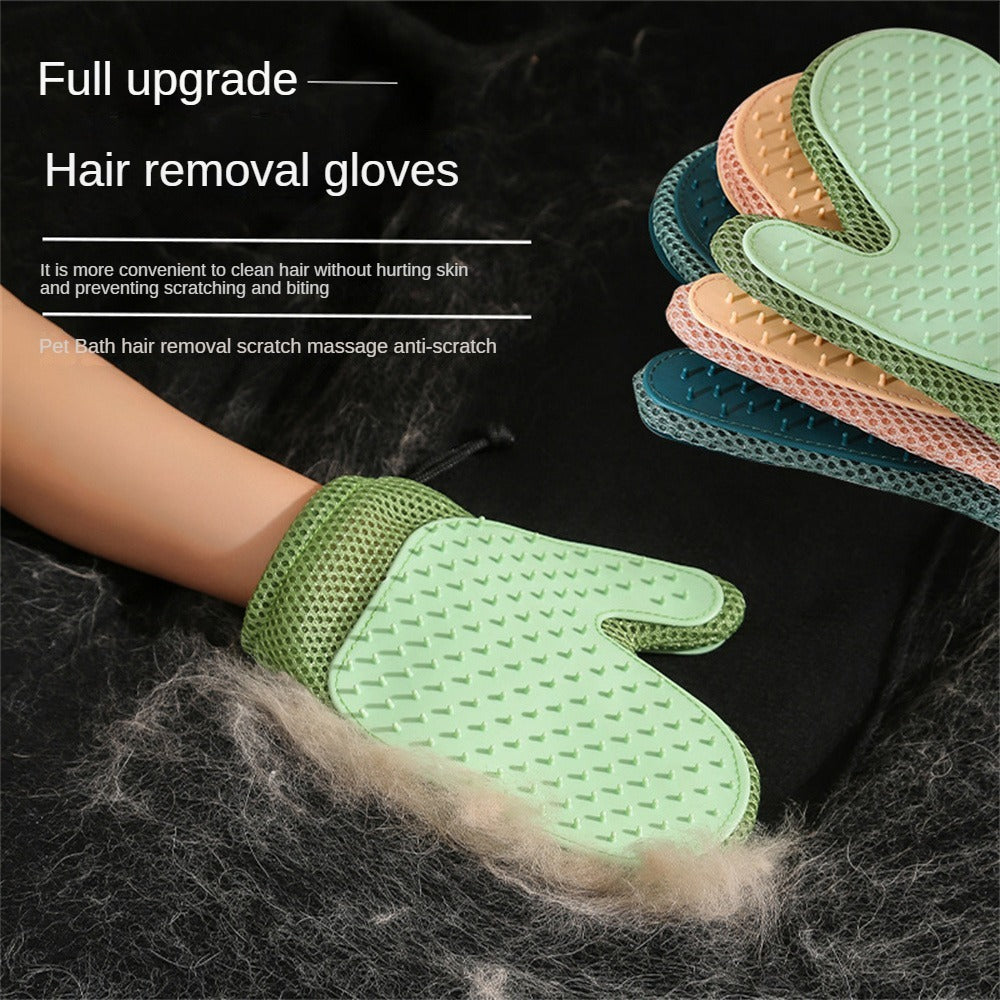 Cat Hair Glove Pet Fur Remover Glove Dog Grooming Glove Brush For Shedding Pet Hair Remover Mitt Cleaner Grooming Glove