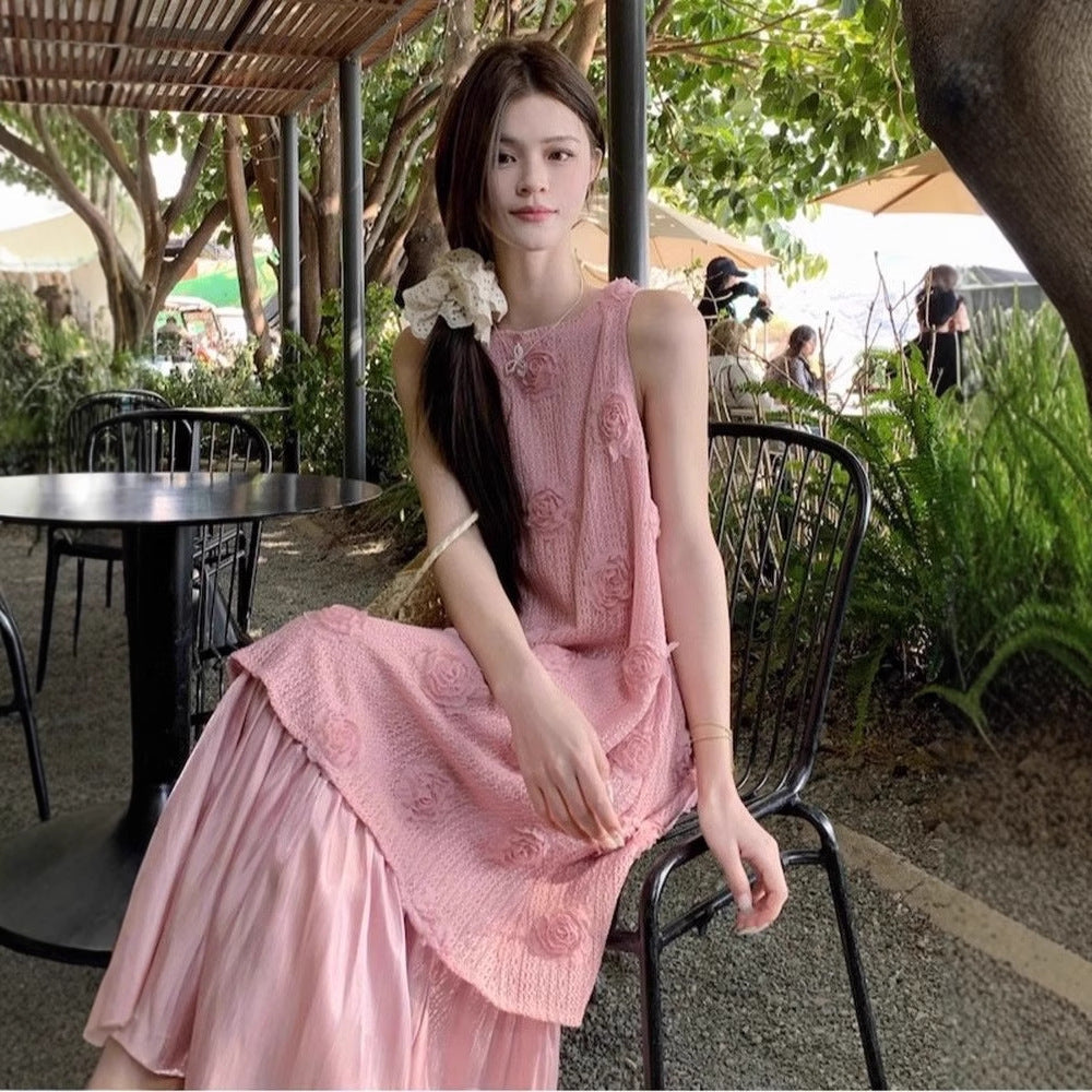 Seaside Vacation Style Long Skirt Women's Vest