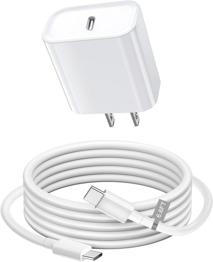 CubeCharge: 6FT Lightning Cable & Premium Travel Wall Adapter