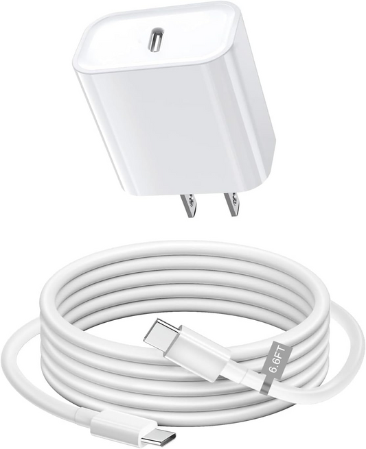 CubeCharge: 6FT Lightning Cable & Premium Travel Wall Adapter