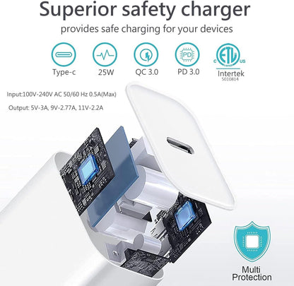 CubeCharge: 6FT Lightning Cable & Premium Travel Wall Adapter