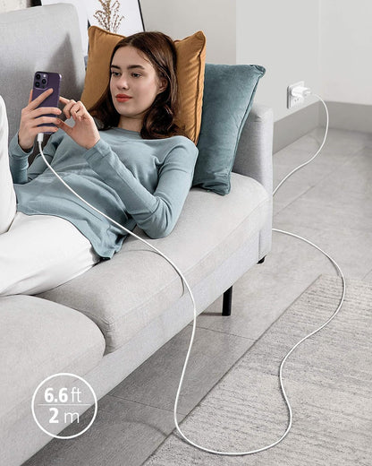 CubeCharge: 6FT Lightning Cable & Premium Travel Wall Adapter