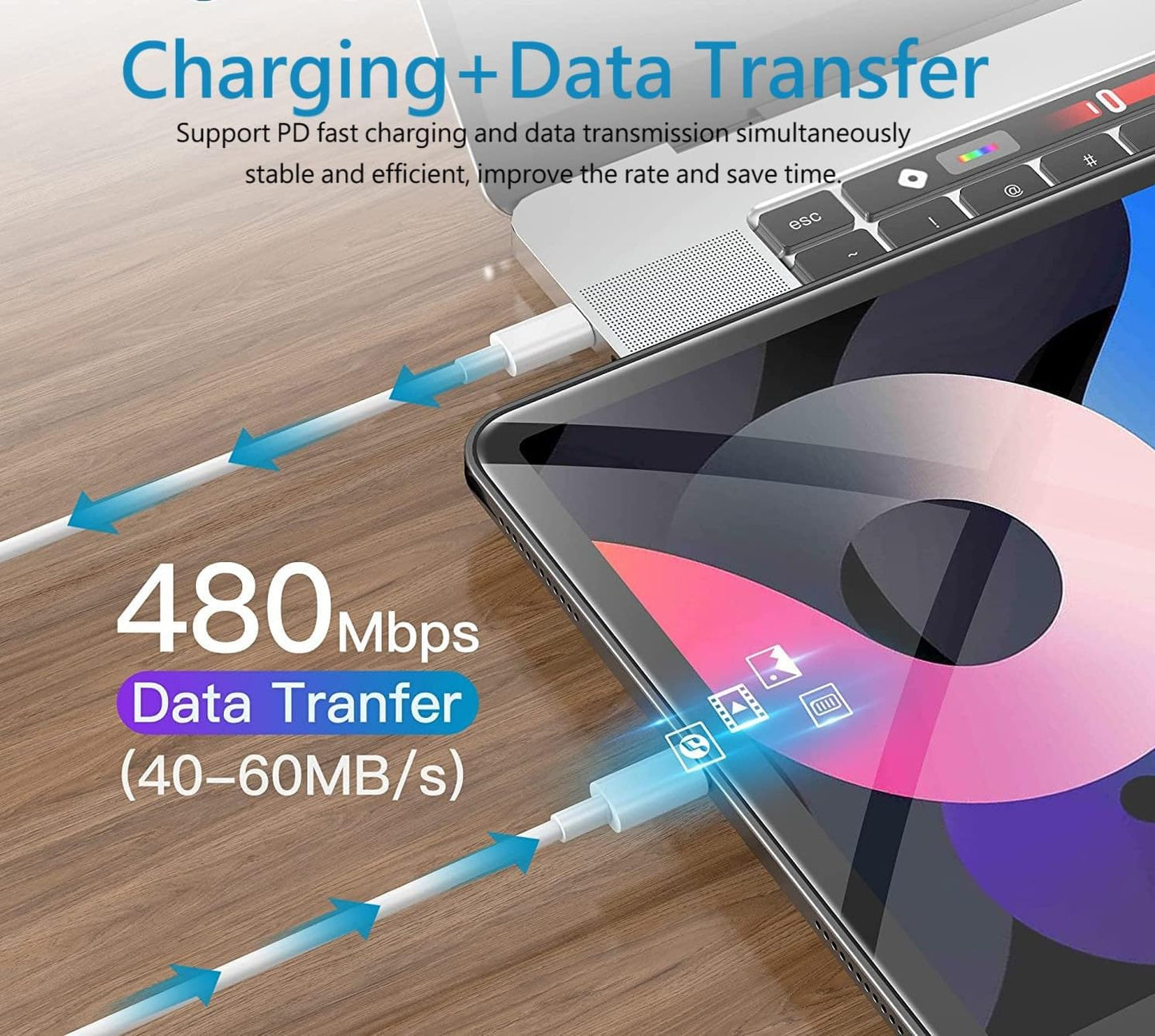 CubeCharge: 6FT Lightning Cable & Premium Travel Wall Adapter