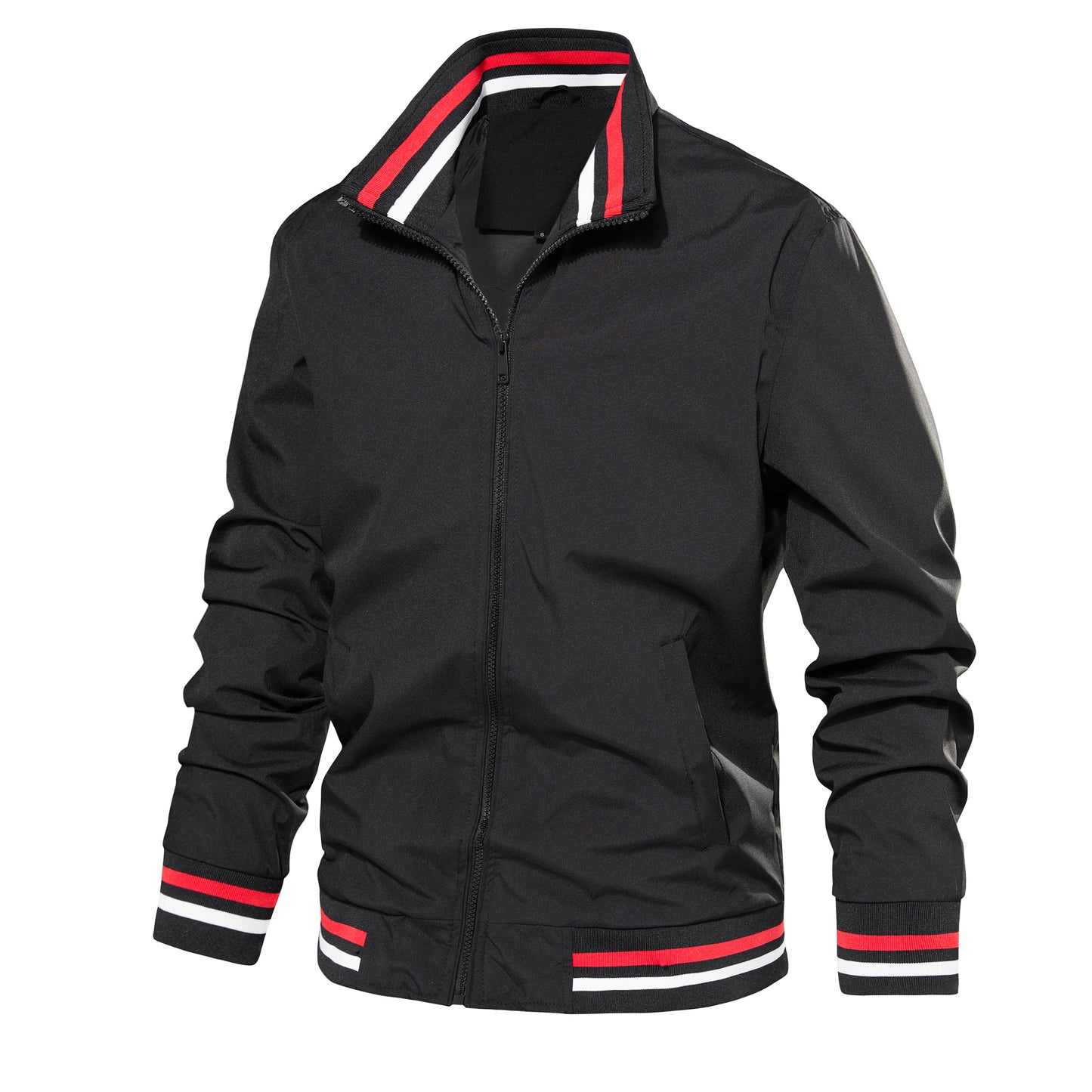 Men's Bomber Jacket Lightweight Casual Windbreaker Spring Fall Zip Up Coat