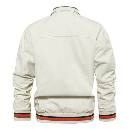 Men's Bomber Jacket Lightweight Casual Windbreaker Spring Fall Zip Up Coat