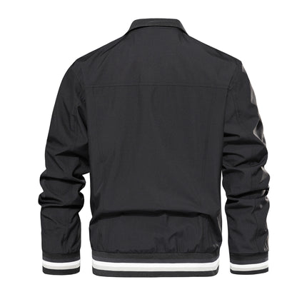 Men's Bomber Jacket Lightweight Casual Windbreaker Spring Fall Zip Up Coat