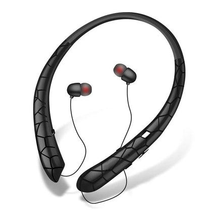 NeckBand RetractBT: Sports Retractable Handsfree Wireless Neckband Bluetooth Stereo Headphones