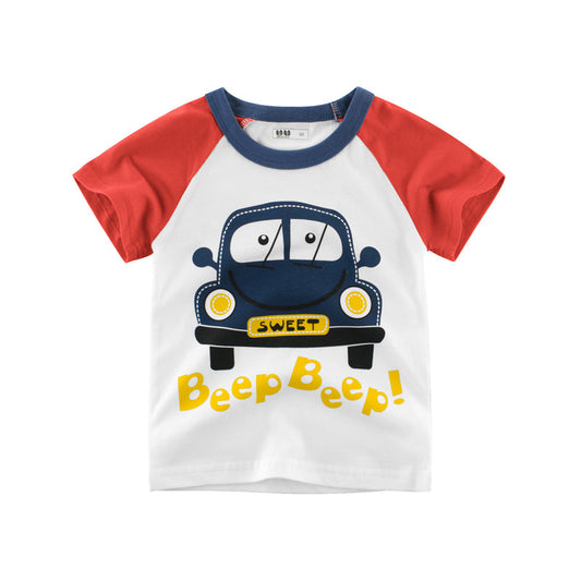 The Cartoon Summer: Summer-Season Cartoon Short-Sleeve T-Shirt