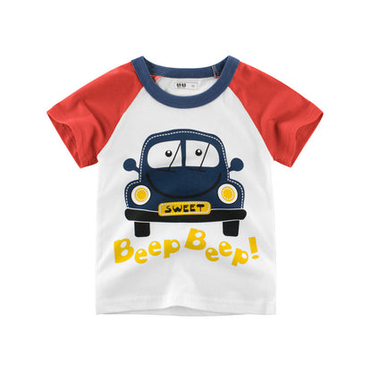 The Cartoon Summer: Summer-Season Cartoon Short-Sleeve T-Shirt