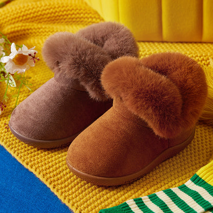 Soft Sole Comfort: Girls’ Non-Slip Cotton Snow Boots