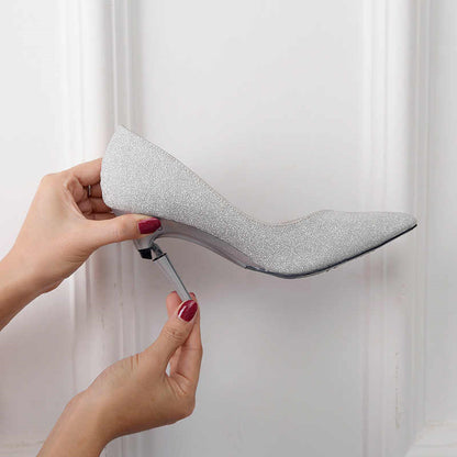 Telescopic Heel Foldable High-heeled Shoes