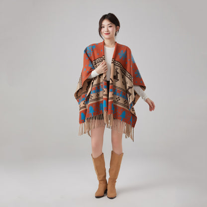 Autumn And Winter Ethnic Style Warm Shawl