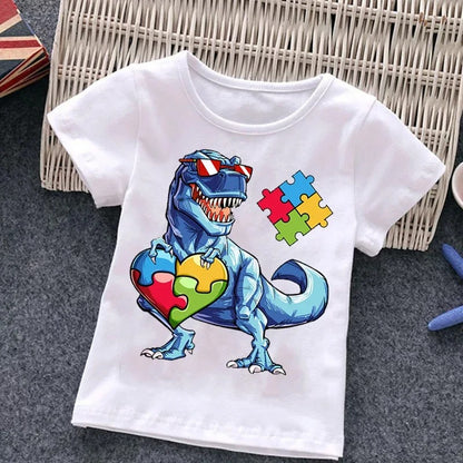 The Awareness Tee: Boys’ Autism Awareness Puzzle Graphic Top